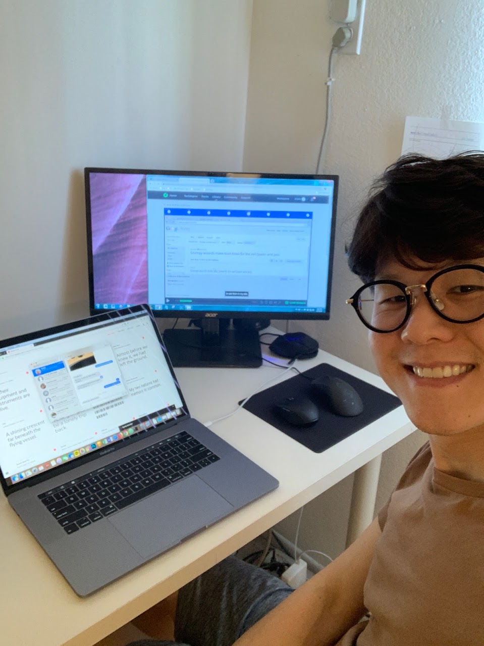 Noa learning to code after full-time work